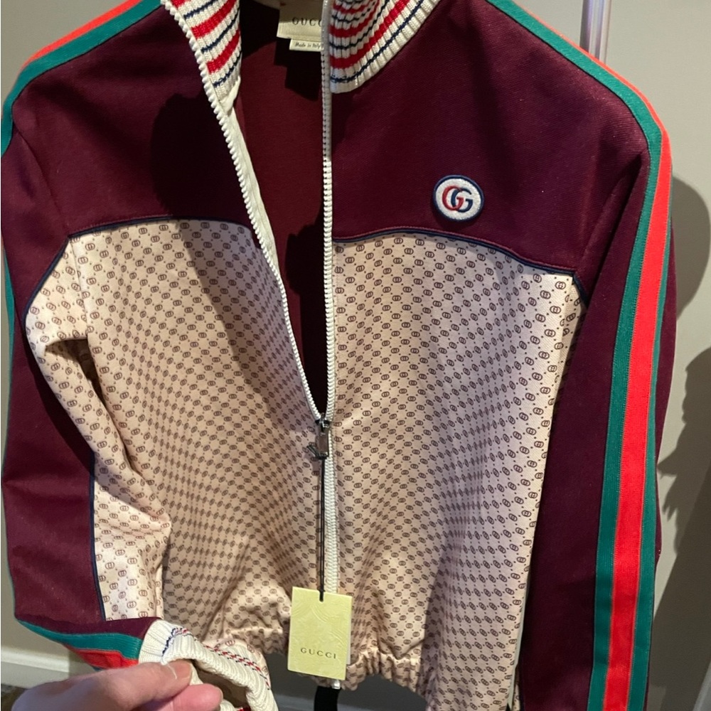 BNIB AUTHENTIC GUCCI GG jacquard cotton jacket WITH GUCCI cloth hanger - Picture 2 of 5